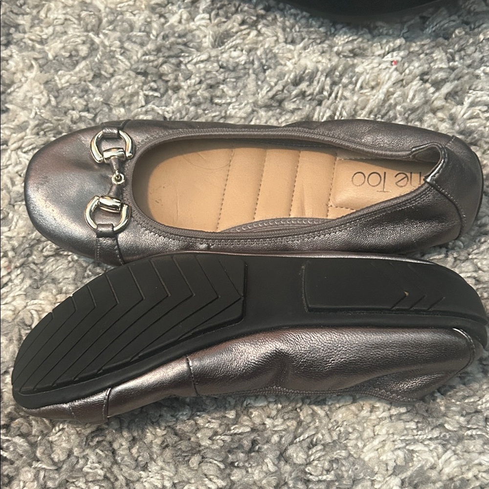 Me Too Silver Ballet Flats